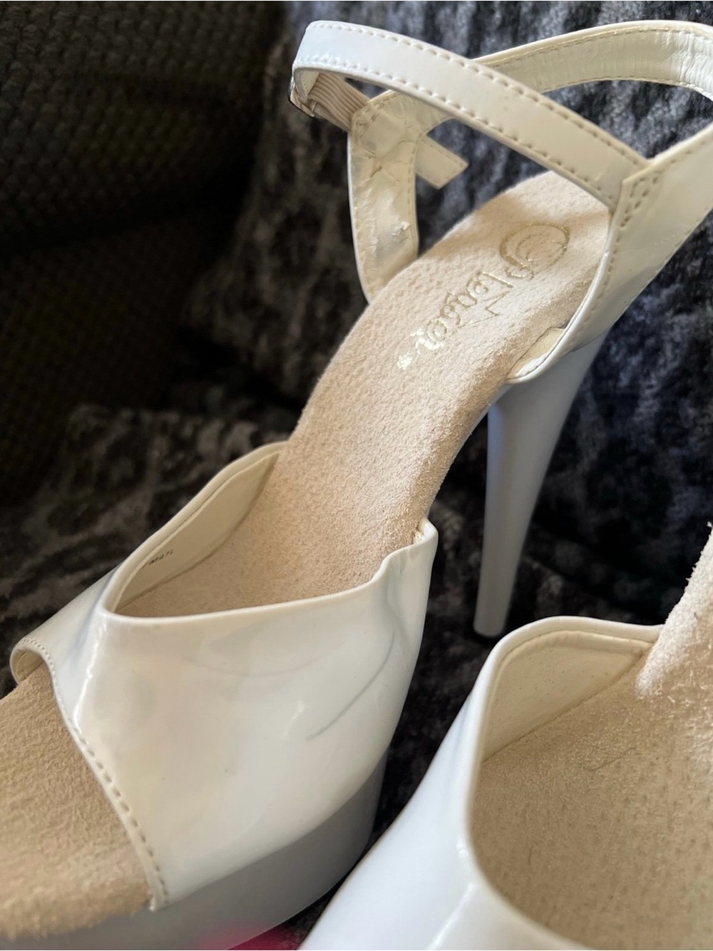Pleaser White Dancer Stripper Heels View 3